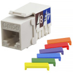 Simply45 Cat 5e 90° Unshielded Keystone Jack (White, 25-Pack)