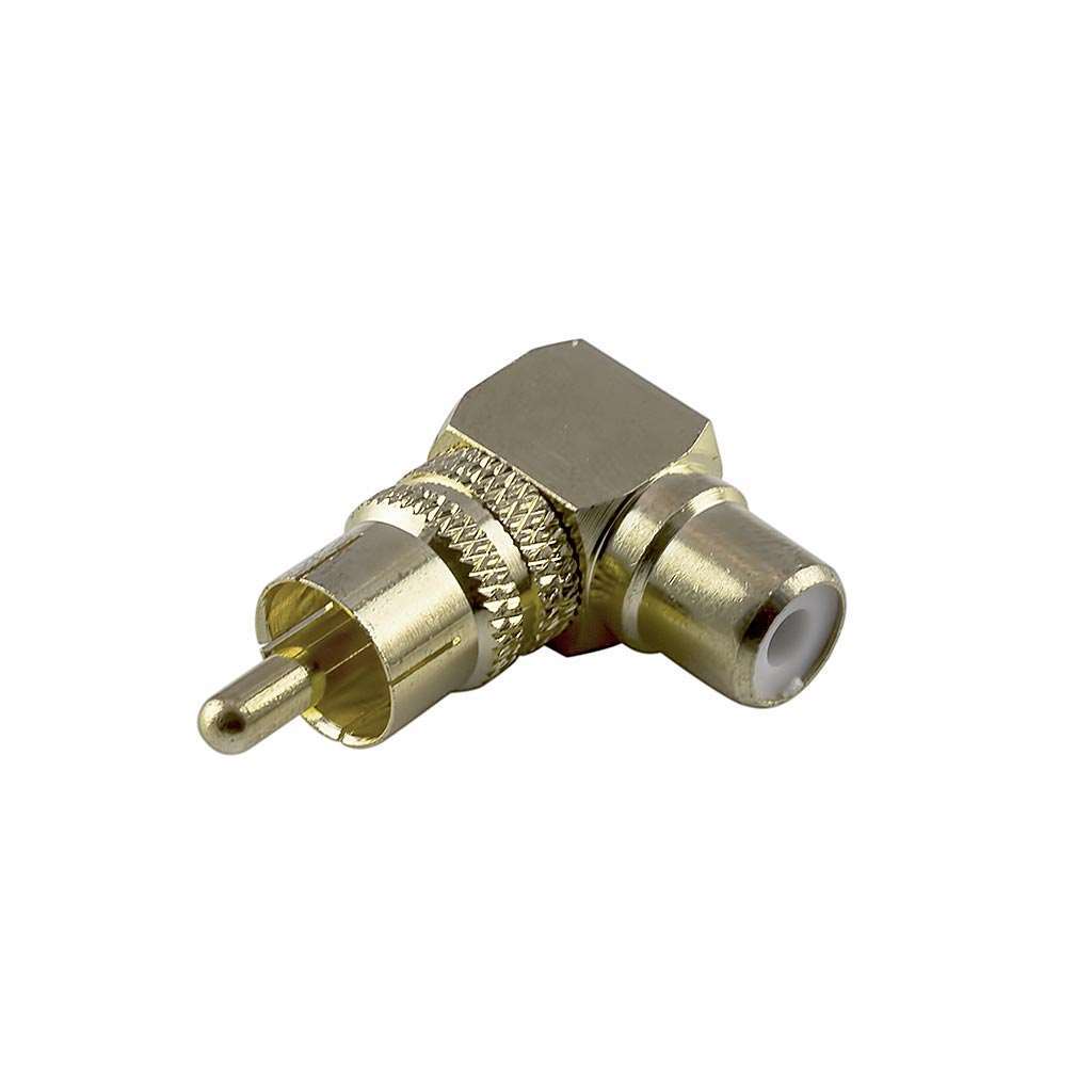 Karbon A/V 90 Degree RCA Male to Female Connector K6056