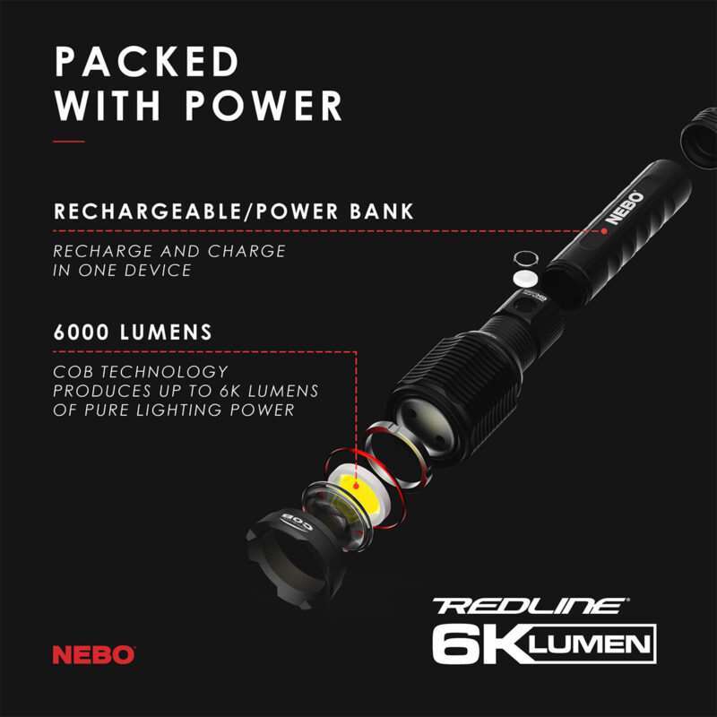 Nebo LED Flashlight Ever with 6,000 Lumens  NEB-FLT-0002