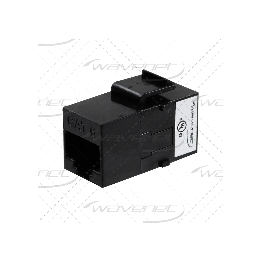 Wavenet Black 25 Package UTP" RJ-45/RJ-45 Snap-In Coupler 6KSCBK25