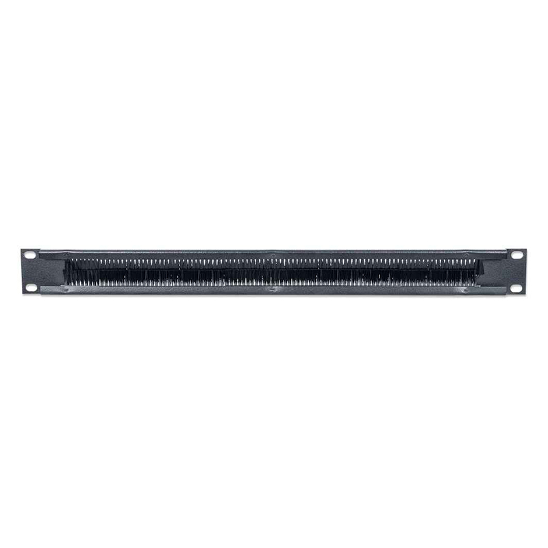 Intellinet 19" Cable Entry Panel 1U with Brush Insert Black 712767