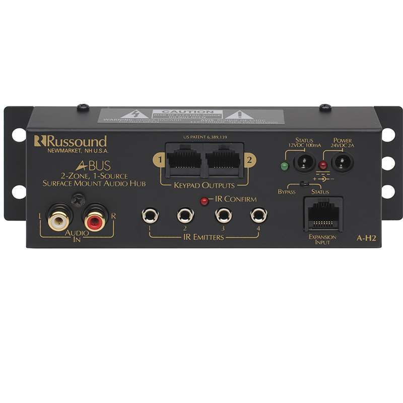 Russound 1 Source 2 Zone Surface Mount Hub A-H2