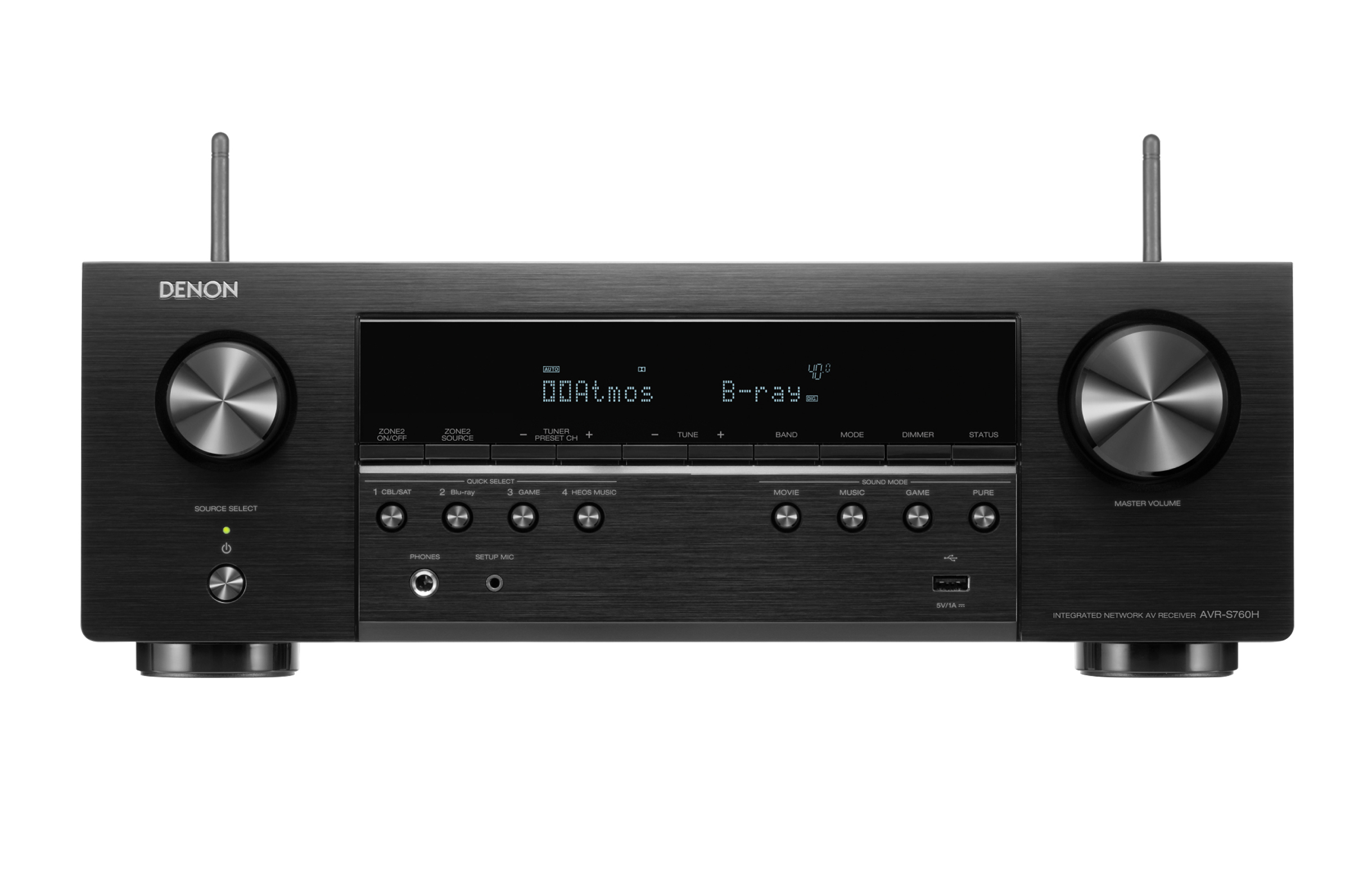 Denon 7.2ch 8K AV Receiver with 3D Audio, Voice Control and HEOS Built in AVR-S760H
