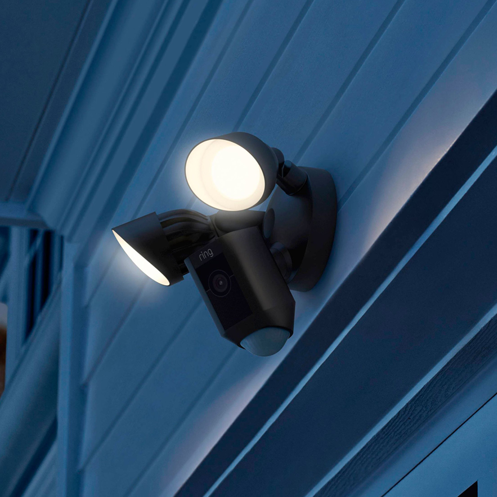Ring Floodlight Cam Plus Outdoor Wired 1080p Surveillance Camera Black B08F6DWKQP