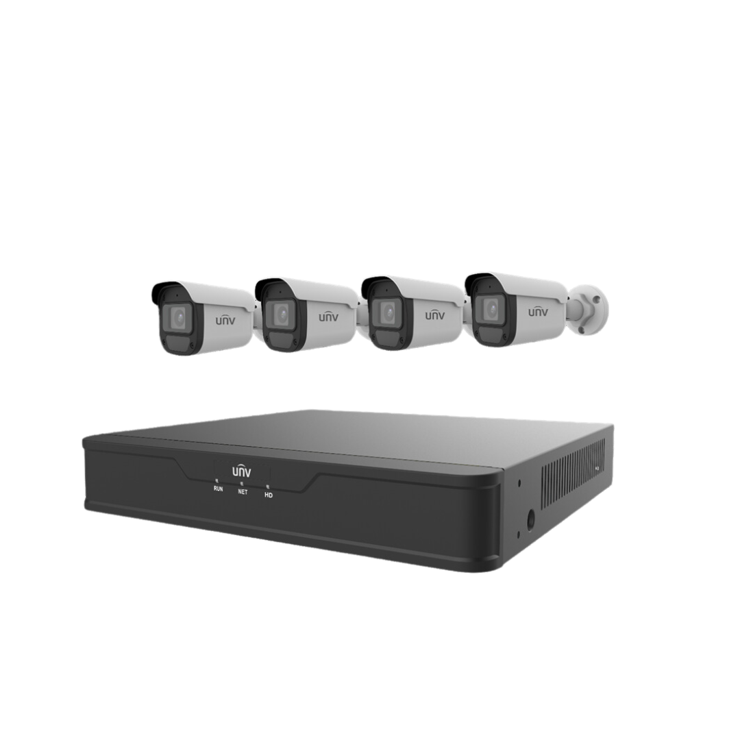 Uniview Bullet IP Camera Kit 4MP 4CH EK-S31P4B44T1