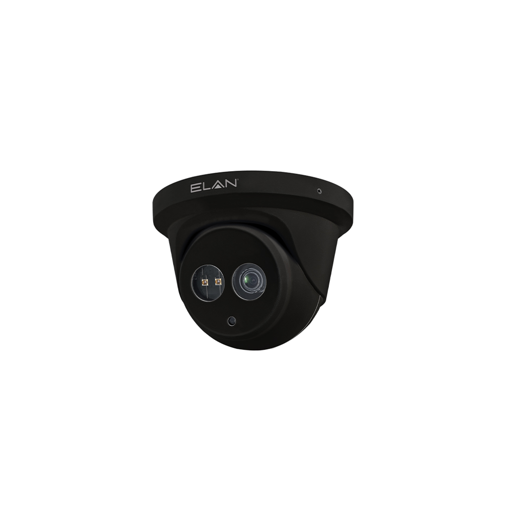 Elan IP Fixed Lens 2MP Outdoor Turret Camera with IR Black EL-IP-OTF2-BK