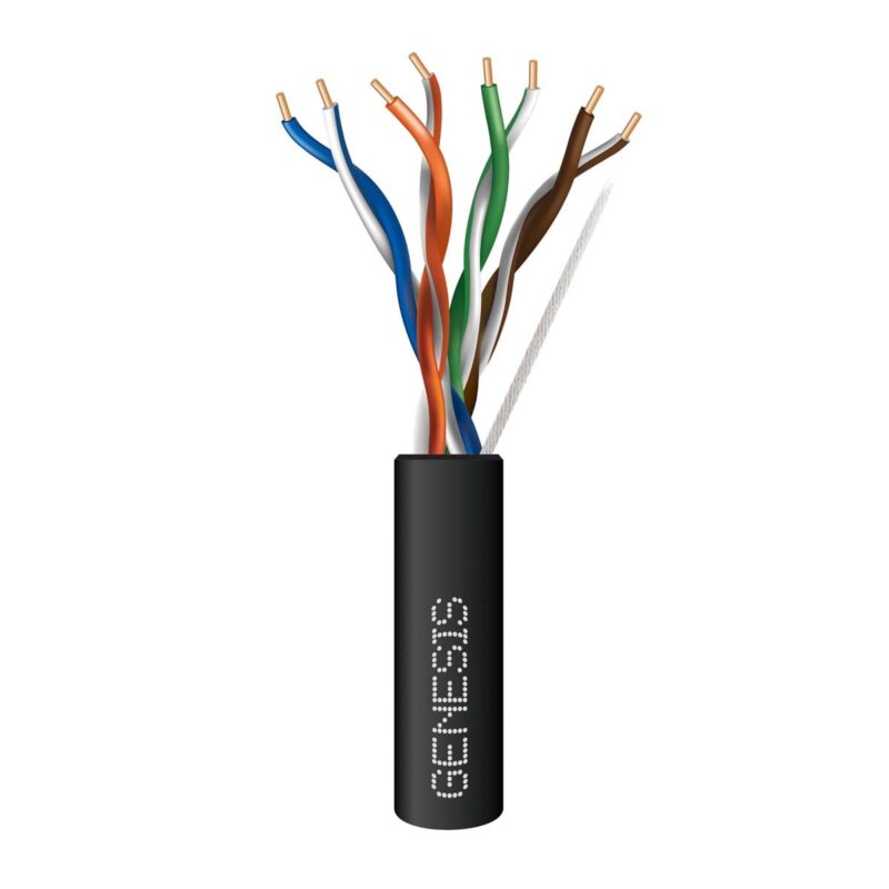 Genesis 23/4PR CAT6 CMR/FT4 1000FT Black Cable 63601108