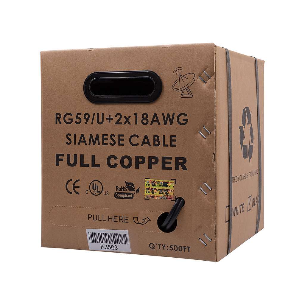 Karbon Cables Siamese RG-59 Full Copper - Black K3503