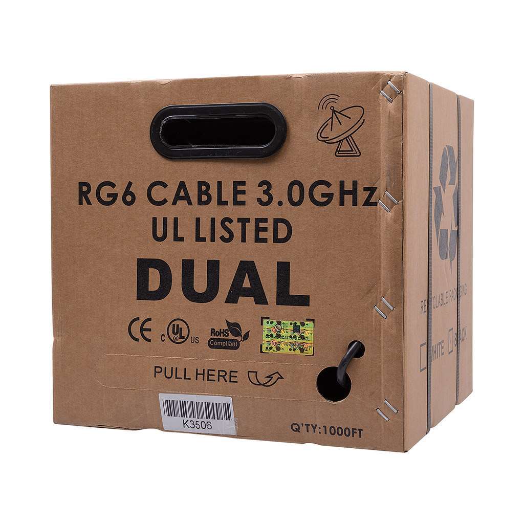 Karbon Cables RG-6 Cable 3.0GHz Black K3506