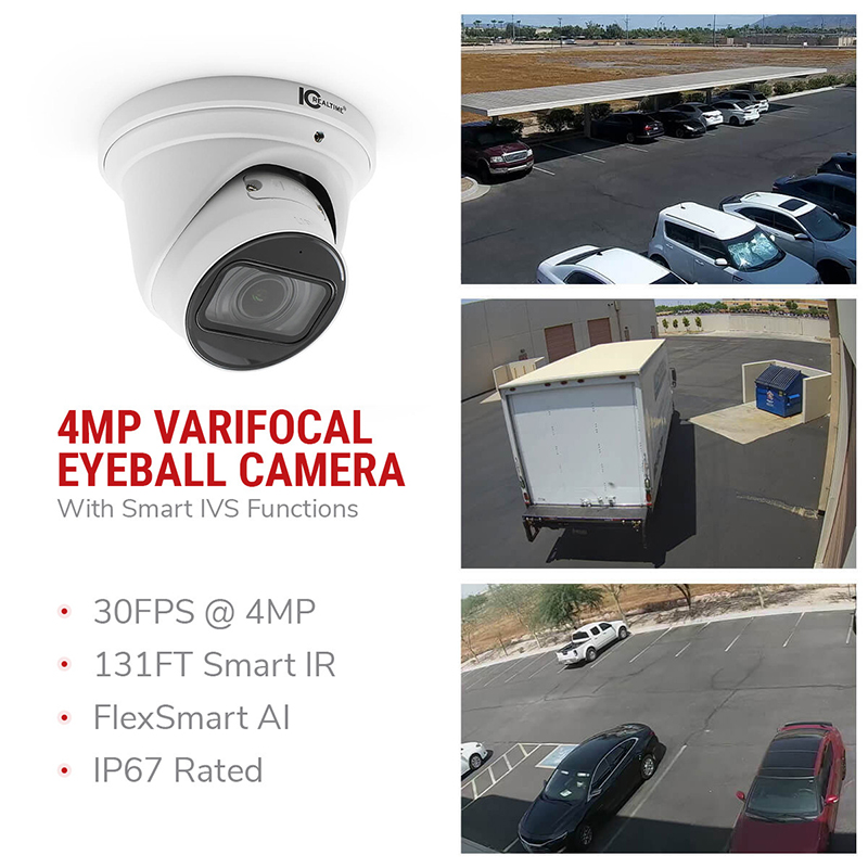 IC REALTIME 4MP Indoor-Outdoor Starlight Turret IP Camera IPFX-E40V-IRW1