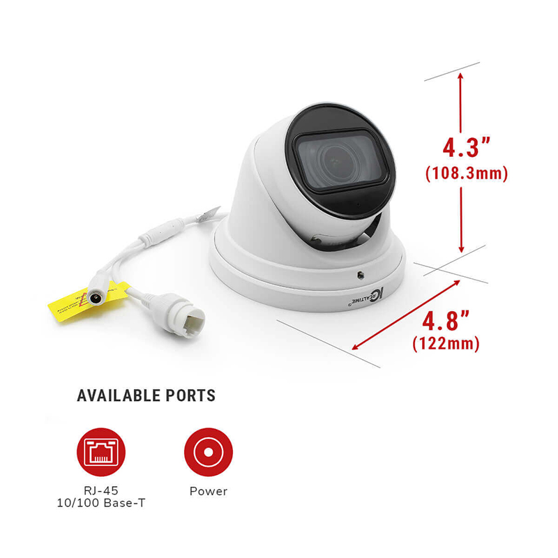 IC REALTIME 4MP Indoor-Outdoor Starlight Turret IP Camera IPFX-E40V-IRW1