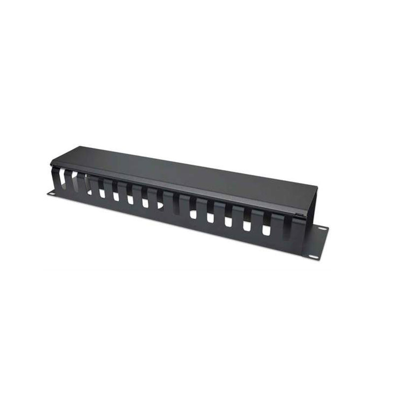 Intellinet 19" Cable Management Panel 2U with Cover Black 716062