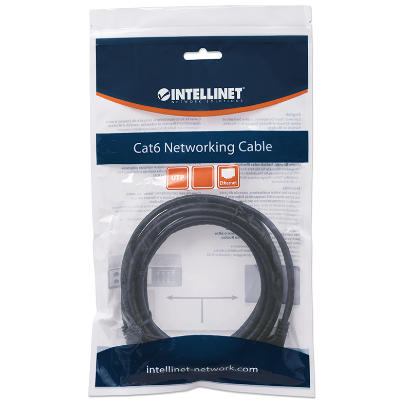 Intellinet Network  Cat6  Cable 2FT Black 738309