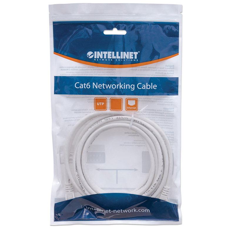 Intellinet Network Cat6 Cable 5FT White 341950
