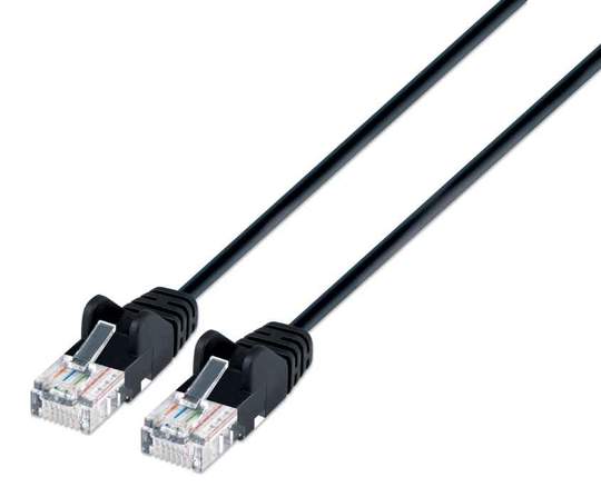 Intellinet Cat6 Slim Network Patch Cable 1.5FT Black 742078