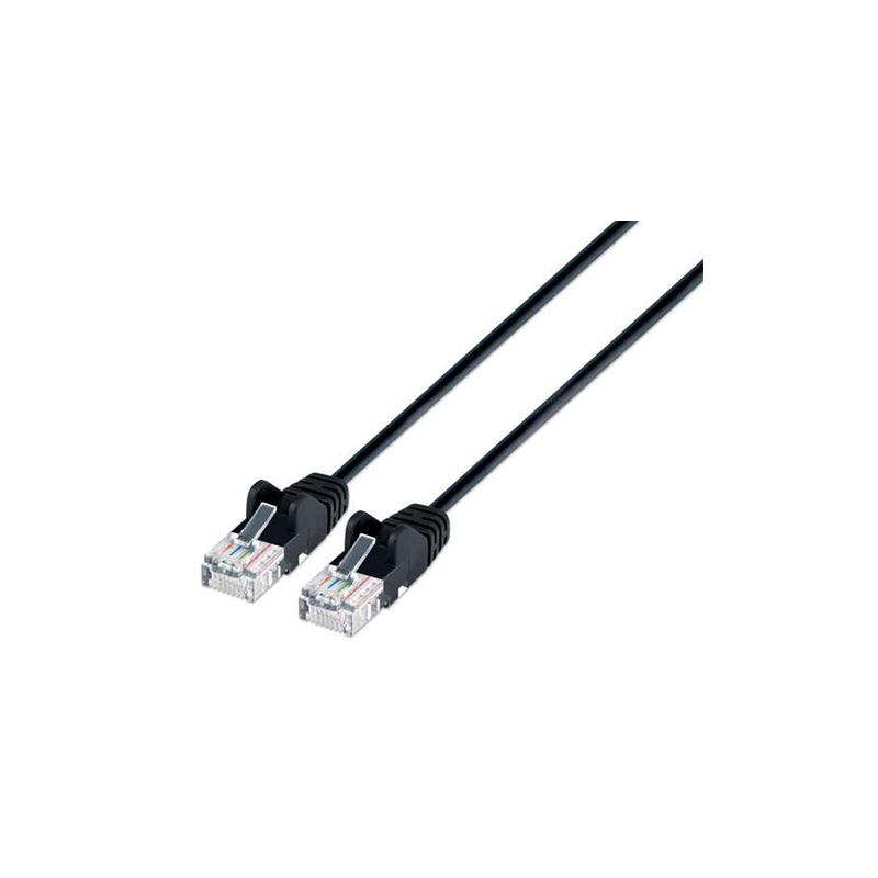 Intellinet Network Cat6 Slim Network Patch Cable 3FT Black 742085