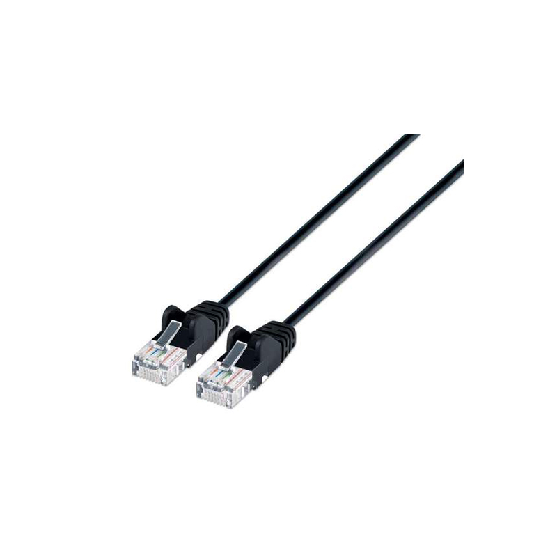 Intellinet Cat6 Slim Network Patch Cable 10FT Black 742115