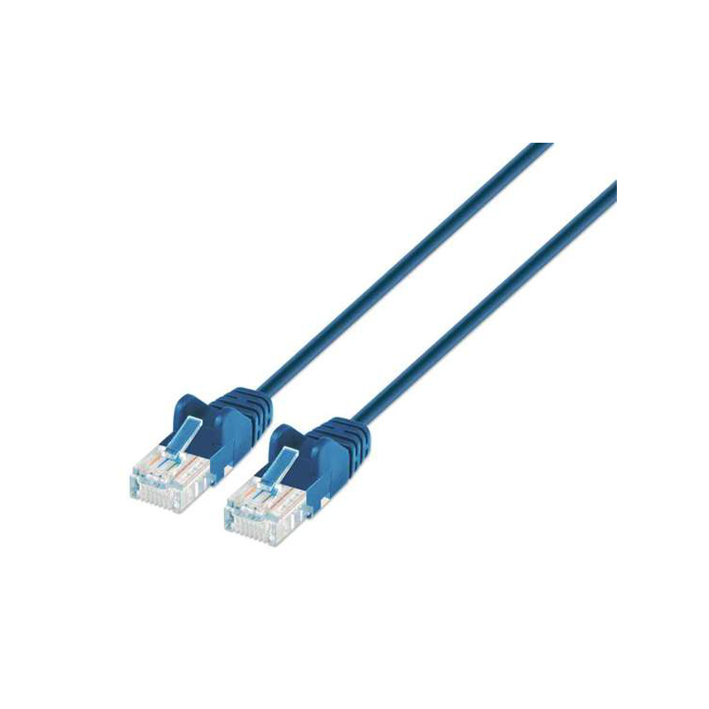 Intellinet Cat6 Slim Network Patch Cable 5FT Blue 742153