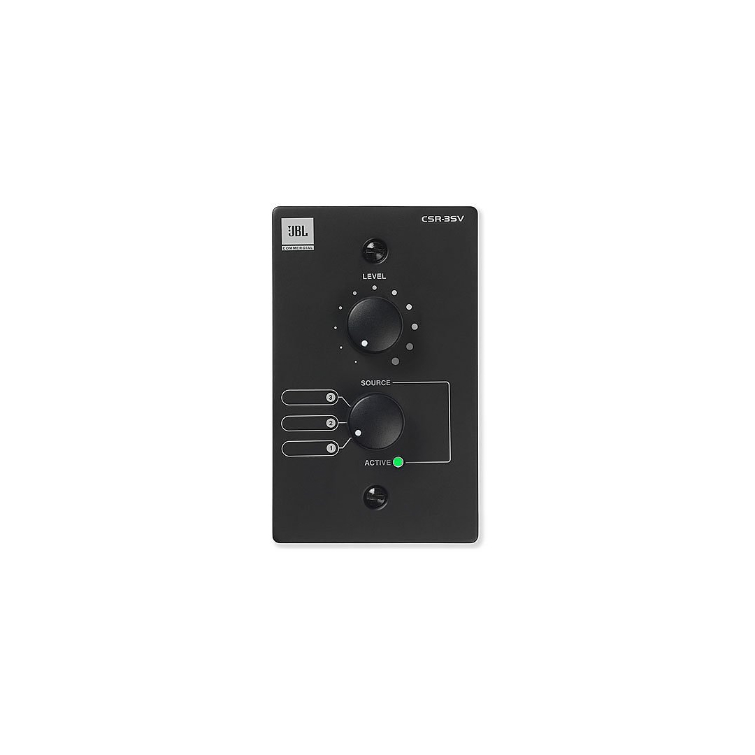 JBL Professional  3-Position In-Wall Volume Control and Source Selector for CSM Mixers, Black CSR-3SV