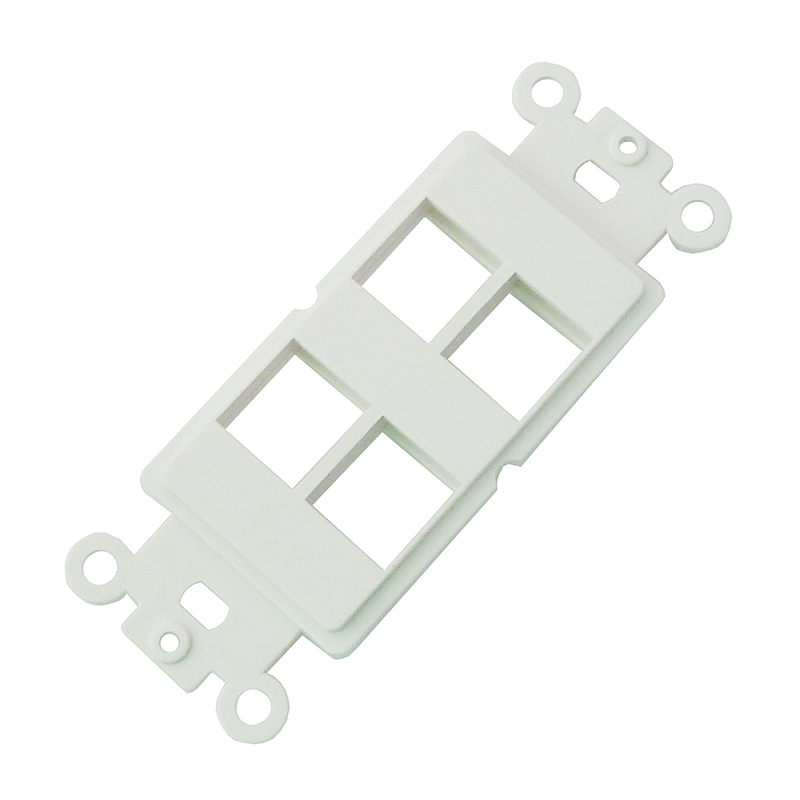 Karbon A/V DECORA 4 HOLE WALL PLATE NON UL WHITE K3605