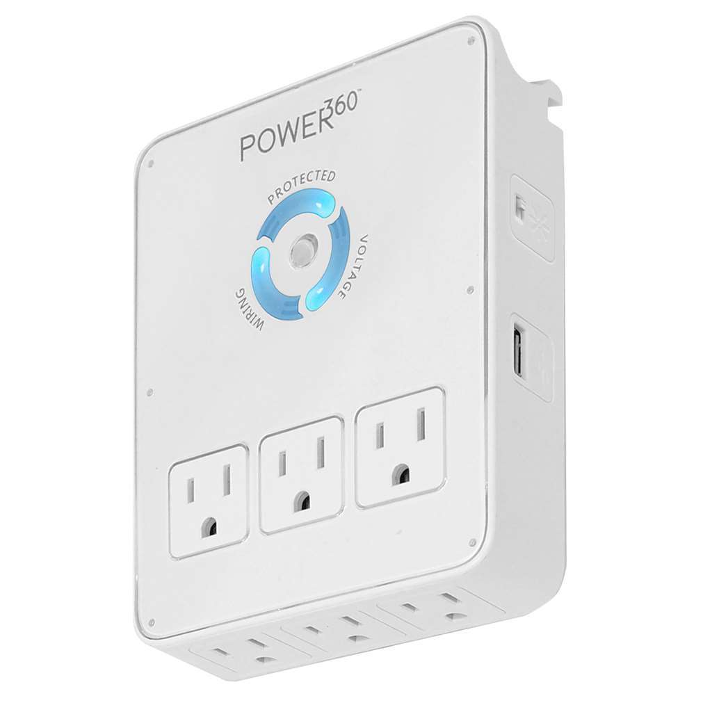 Power360 6 Outlet Wall Tap/Charging Station P360-DOCK