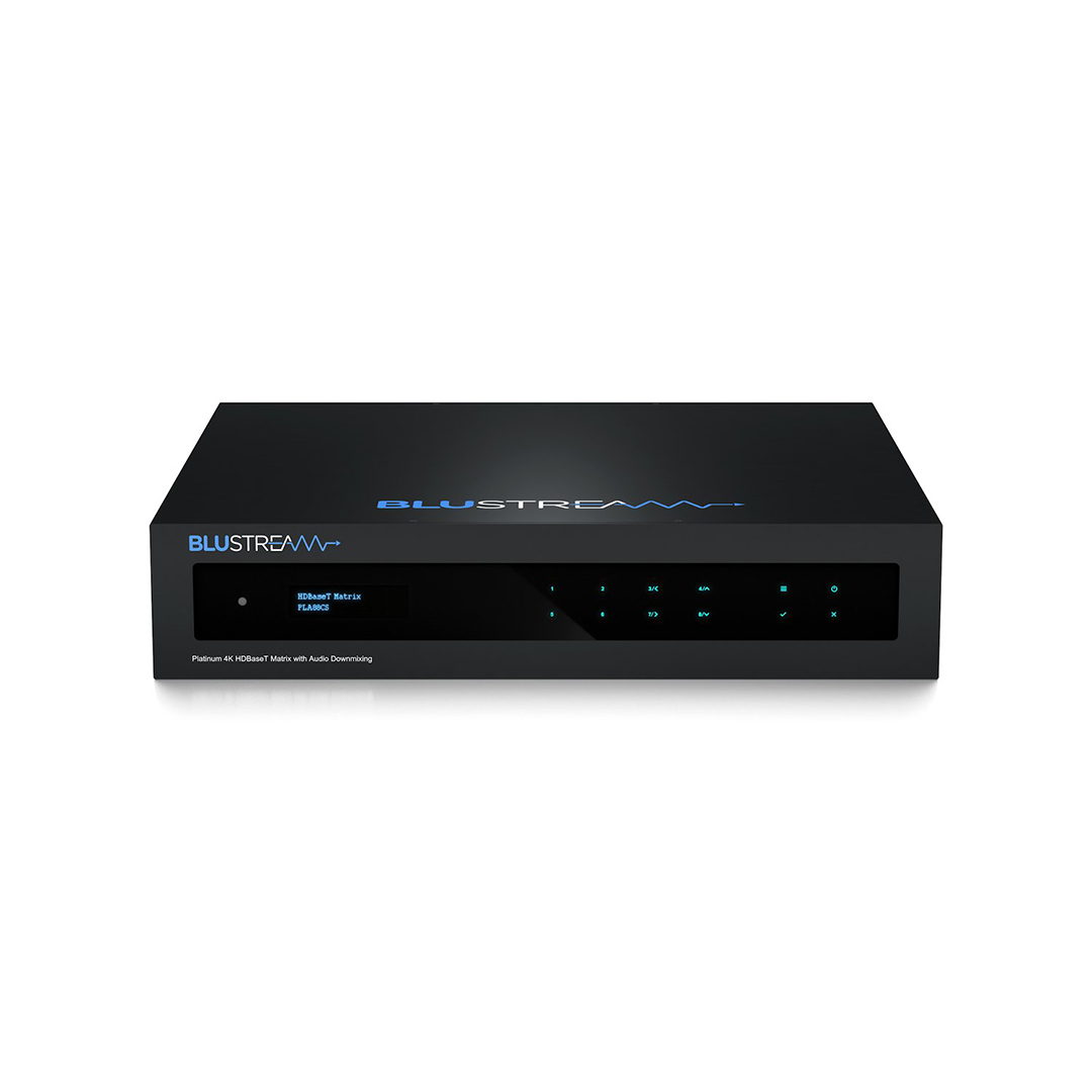 Blustream 8x8 4K HDMI 2.0 HDBaseT™ CSC AV Matrix with Audio Downmixing PLA88CS
