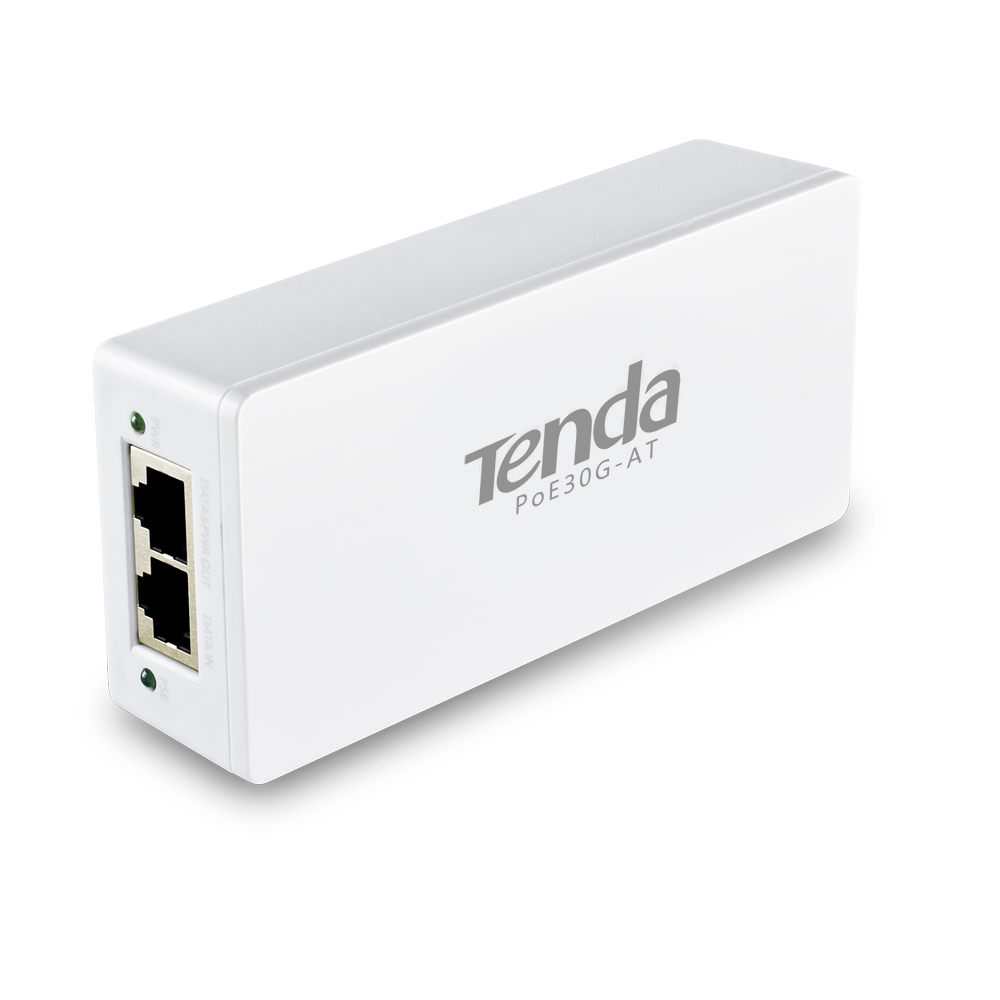 Tenda PoE Injector Up to 30W Output Power POE30G-AT