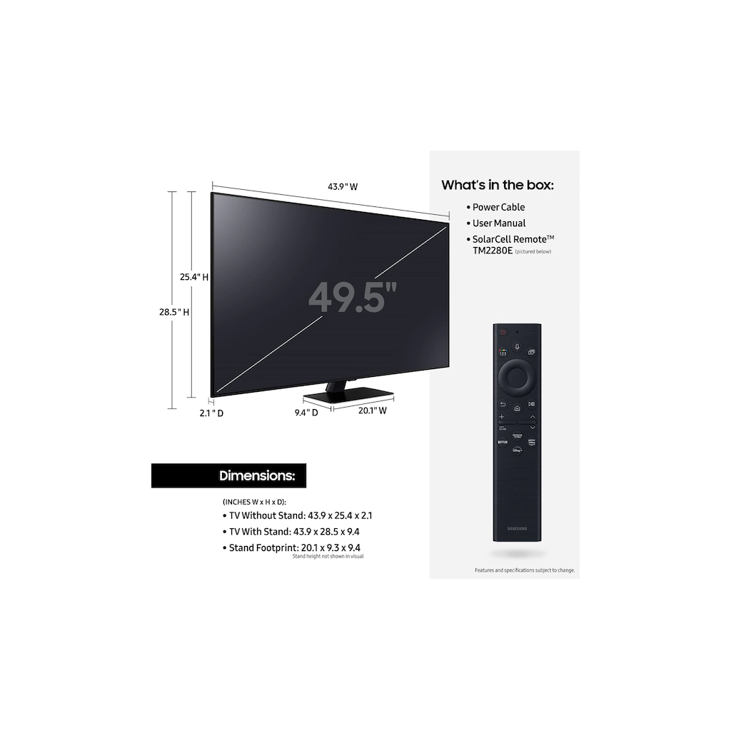 Samsung 50" Class QLED 4K Smart TV Q80B 2022 QN50Q80BAFXZA