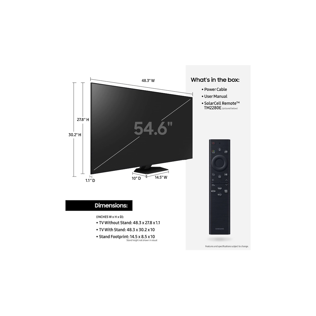 Samsung 55” Class QN85B Samsung Neo QLED 4K Smart TV 2022 QN55QN85BAFXZA