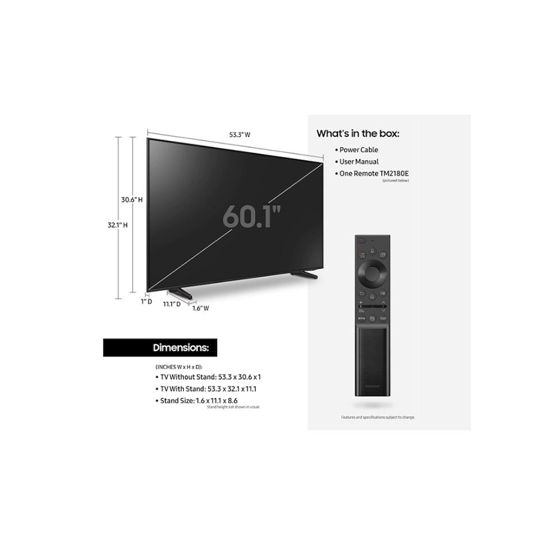 Samsung 50” Q60A QLED 4K Smart TV QN50Q60AAFXZA