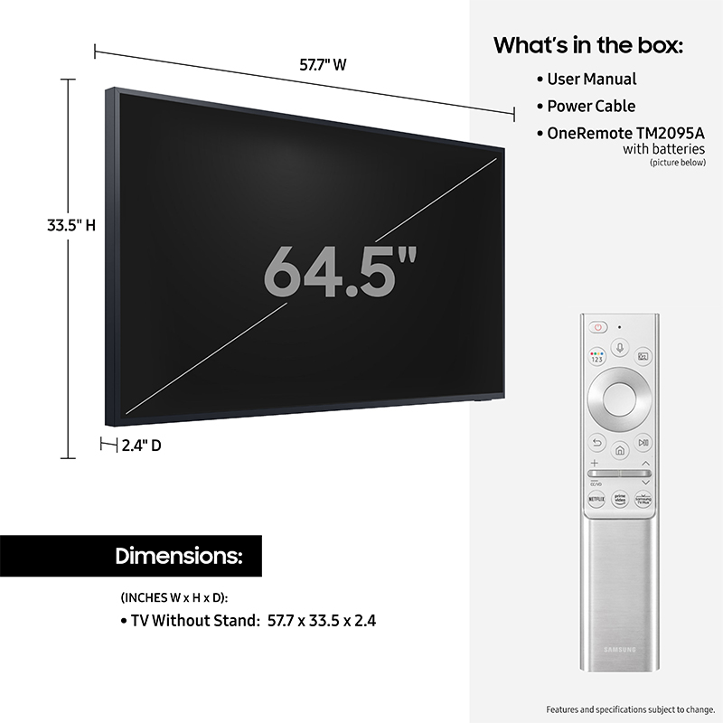 Samsung 65" The Terrace 4K Smart TV QN65LST7TAFXZA