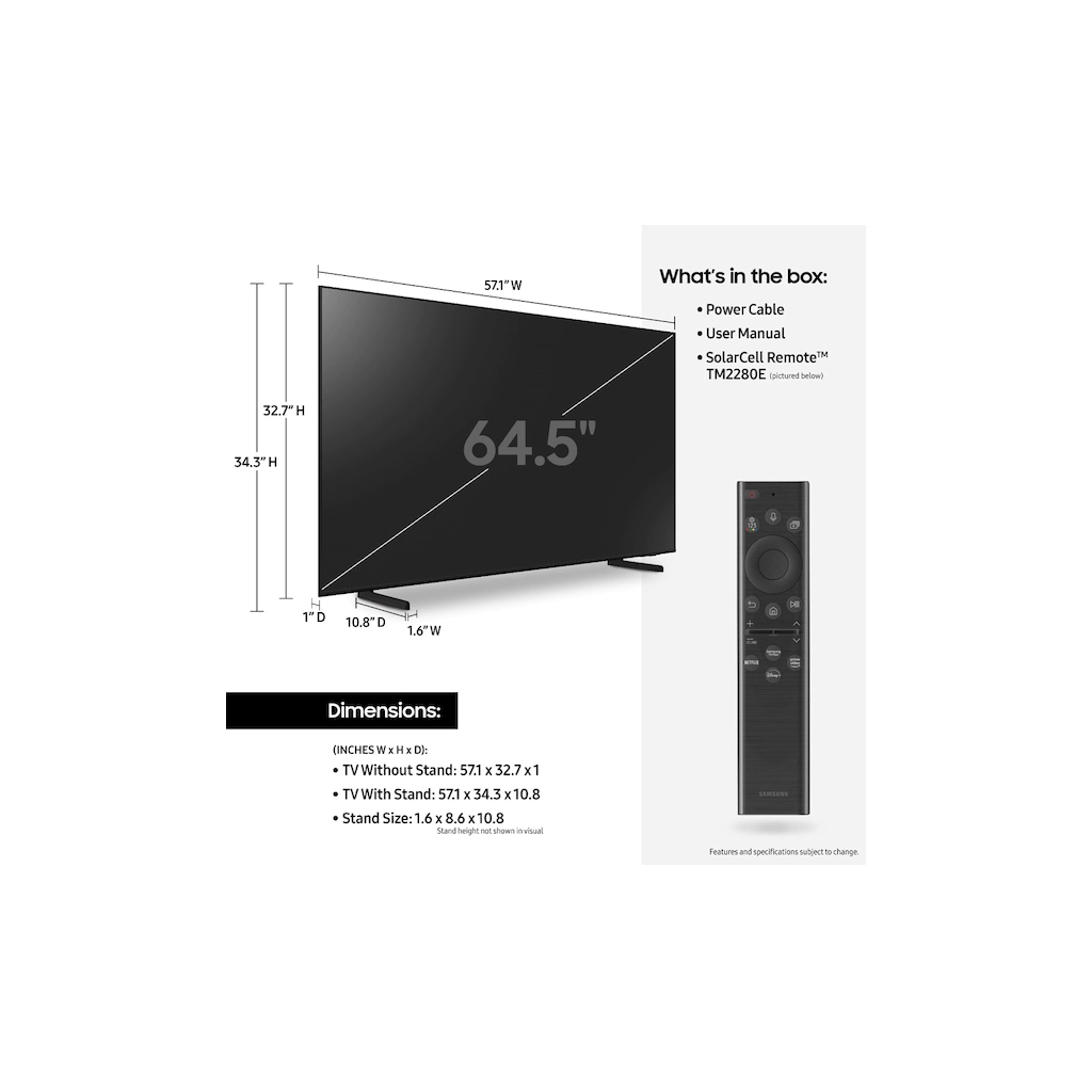 Samsung 65" Class Q60B QLED 4K Smart TV 2022 QN65Q60BAFXZA