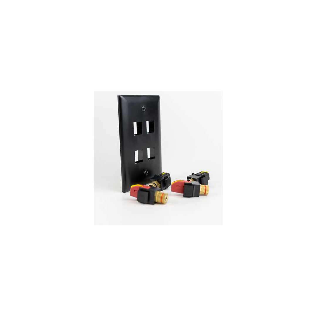 Speaker Snap Snap-lock keystone connectors Black/2 pairs SSKPB4