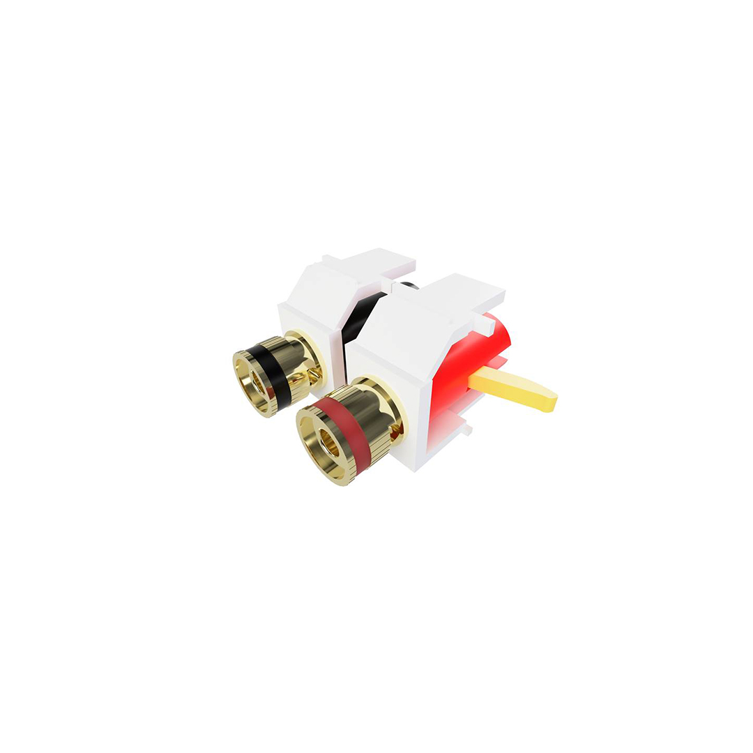 SpeakerSnap Snap-lock keystone connectors White/1 pair SSKPW2