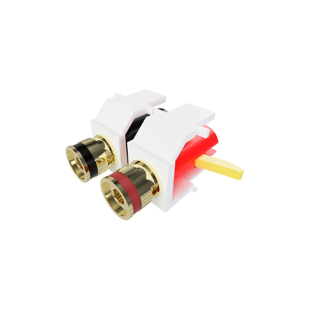 SpeakerSnap Snap-lock keystone connectors White/12 pairs SSKPW24