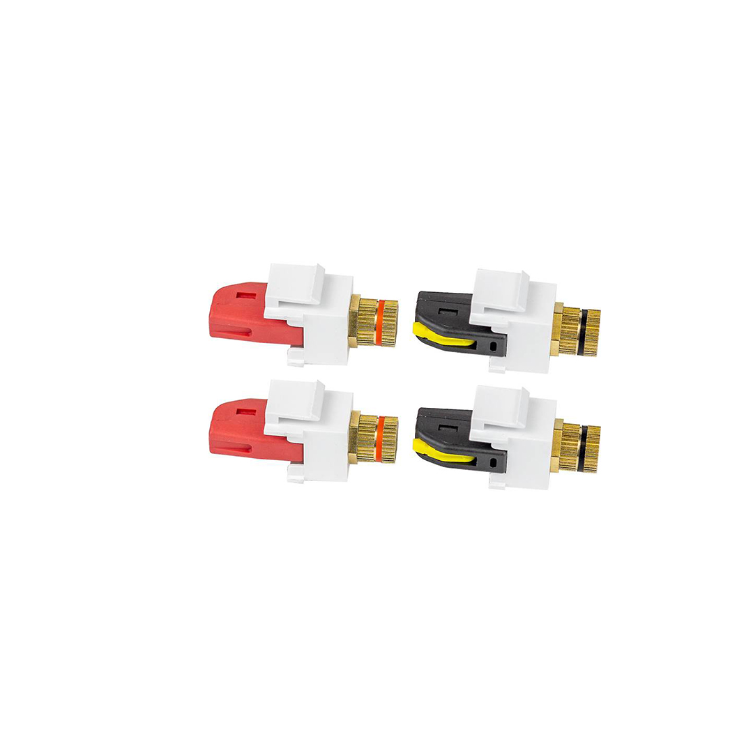 Speaker Snap Snap-lock keystone connectors White/2 pairs SSKPW4
