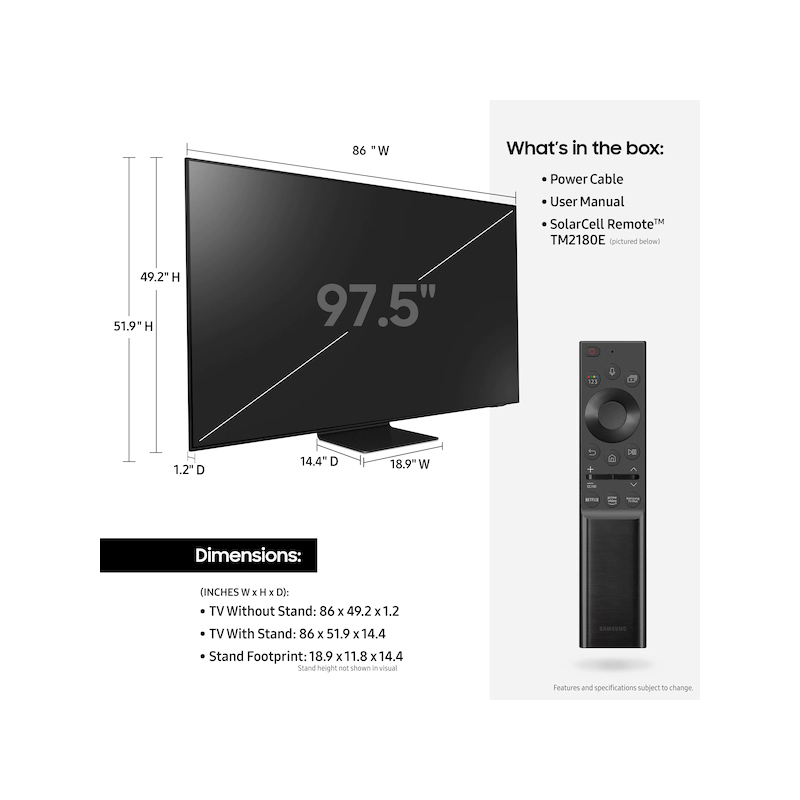 Samsung 98" 4K QLED Smart TV QN98QN90AAFXZA