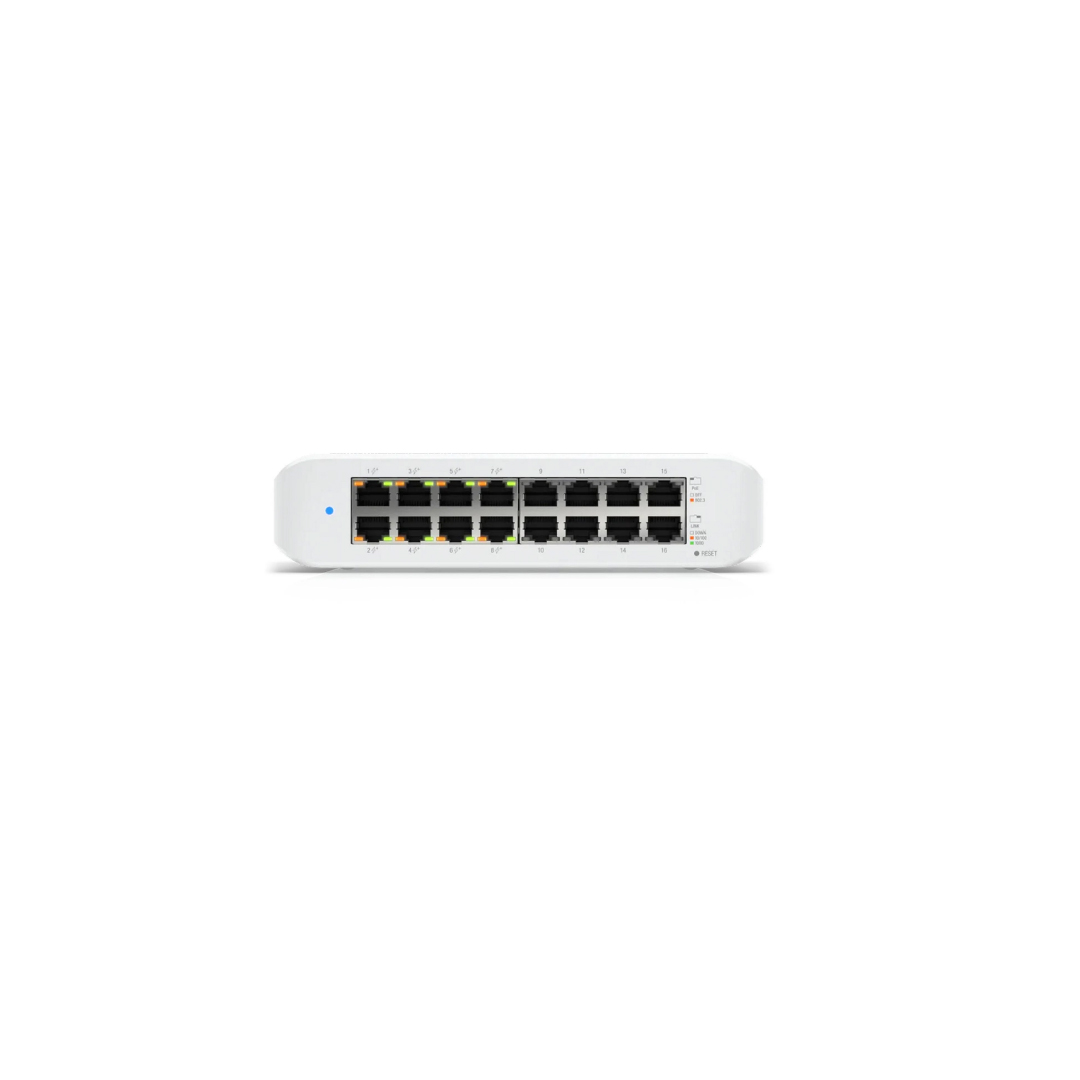 Ubiquiti UniFi 16-Port Gigabit Switch with 8 PoE+ 802.3at Ports USW-Lite-16-PoE