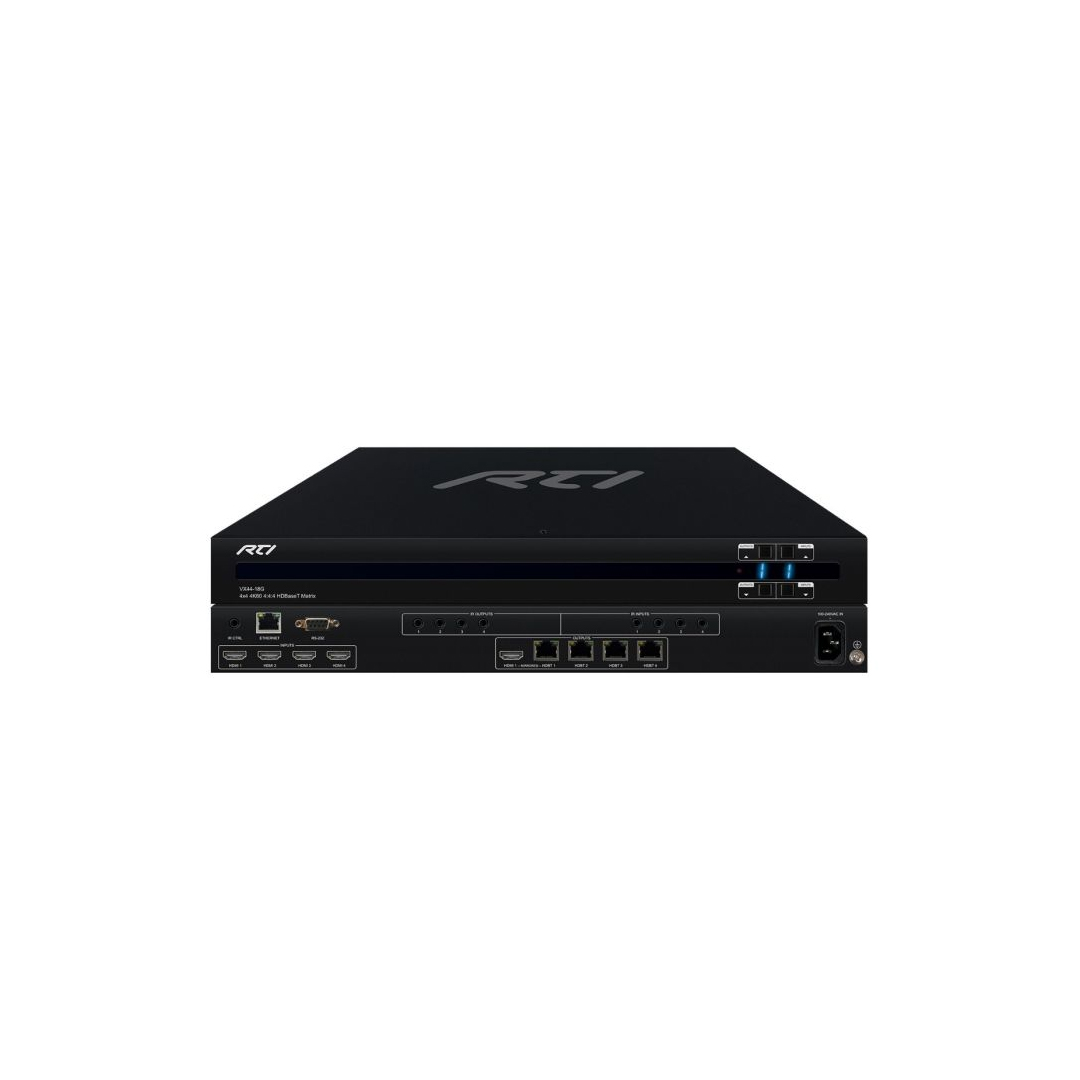 RTI 4x4 4K HDBaseT™ Matrix Switcher VX44-18G-Kit