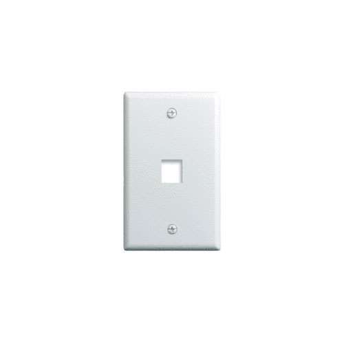 1-GANG, 1-PORT WALL PLATE, WHITE 10 Pack