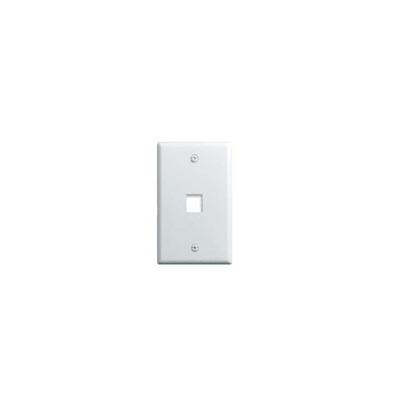 WP3401-WH 1-GANG, 1-PORT WALL PLATE, WHITE