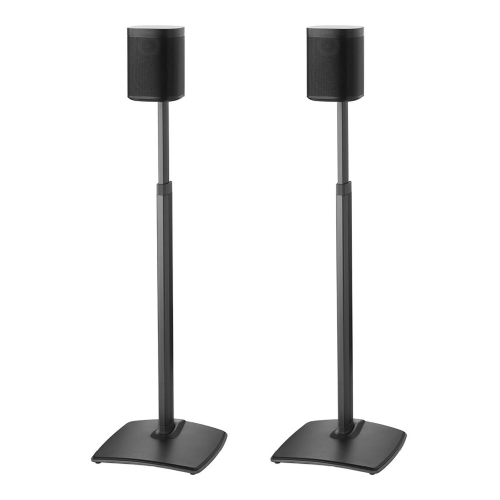 SANUS Adjustable Height Wireless Speaker Stands for SONOS ONE WSSA2-B1