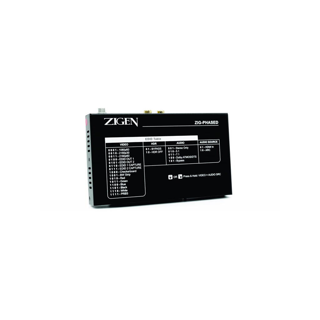 Zigen 1×2 HDMI  Splitter Repeater HDMI/ARC Audio Extractor ZIG-PHASED