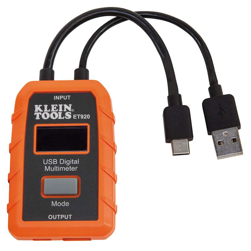 Klein Tools USB Digital Meter, USB-A and USB-C ET920