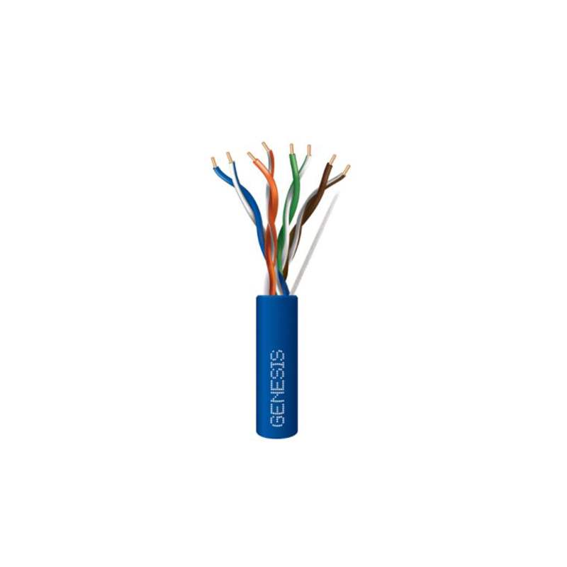 Genesis 24/4PR Cat 5 UTP Riser Cable 1000ft Blue 50781106