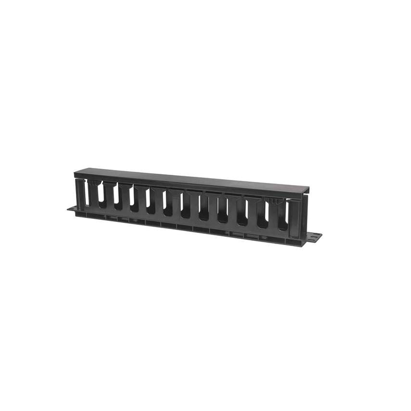 Intellinet 19" Cable Management Panel 1U with Cover Black 714679