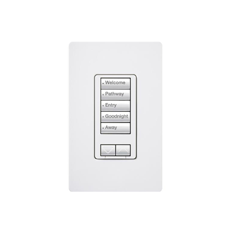 Lutron  Hybrid Keypad Raise RKD-H5BRL-WH-E