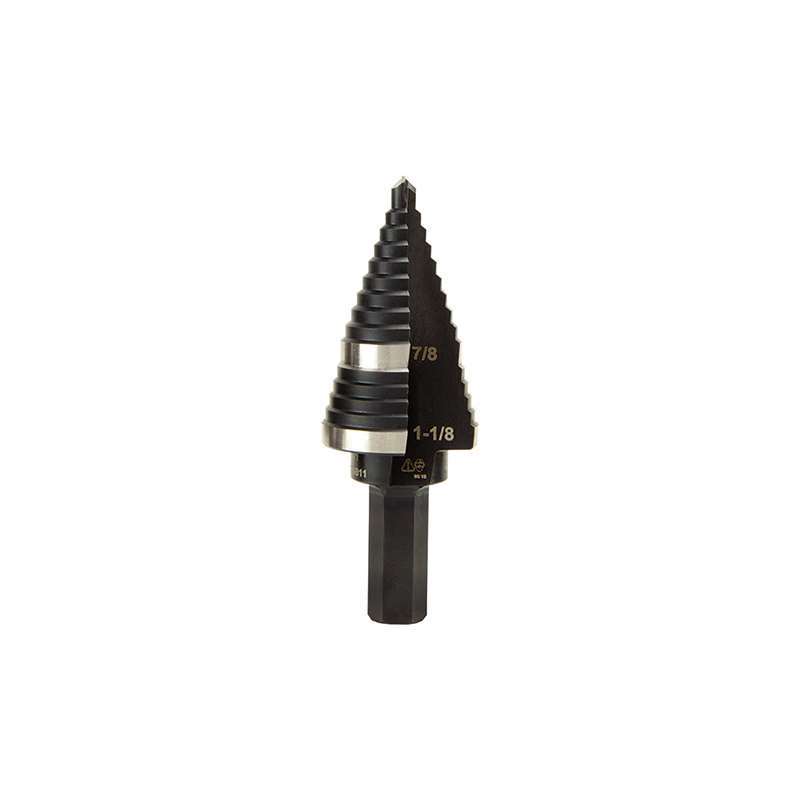 Klein Tools Step Drill Bit #11 Double-Fluted 7/8 to 1-1/8-Inch KTSB11