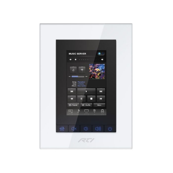 RTI 3.5" In-Wall Touch Panel Keypad w/ Control Processor (WH) 10-210547-20 KX3