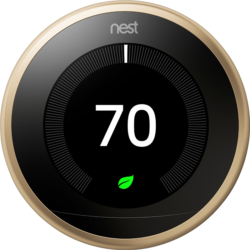 GOOGLE NEST 3RD GENERATION THERMOSTAT Brass T3032US